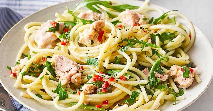 Tuna, caper & chilli spaghetti recipe